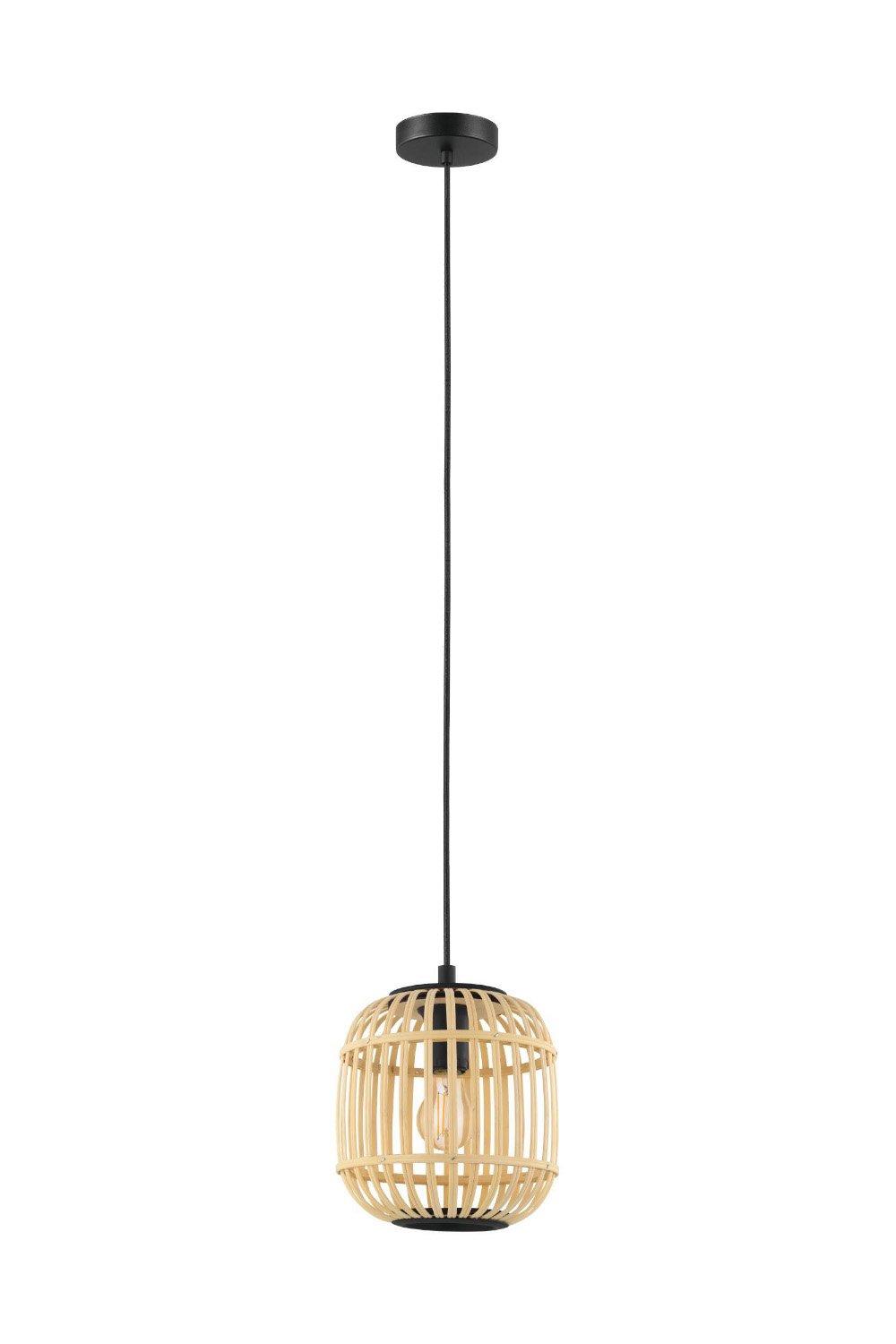 Bordesley Natural Bamboo And Metal 1 Light Ceiling Pendant